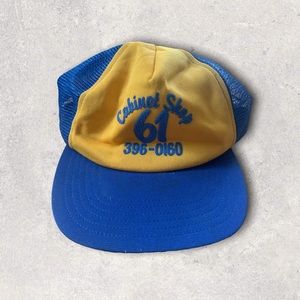 Vintage Mustard/Blue SnapBack Trucker Hat